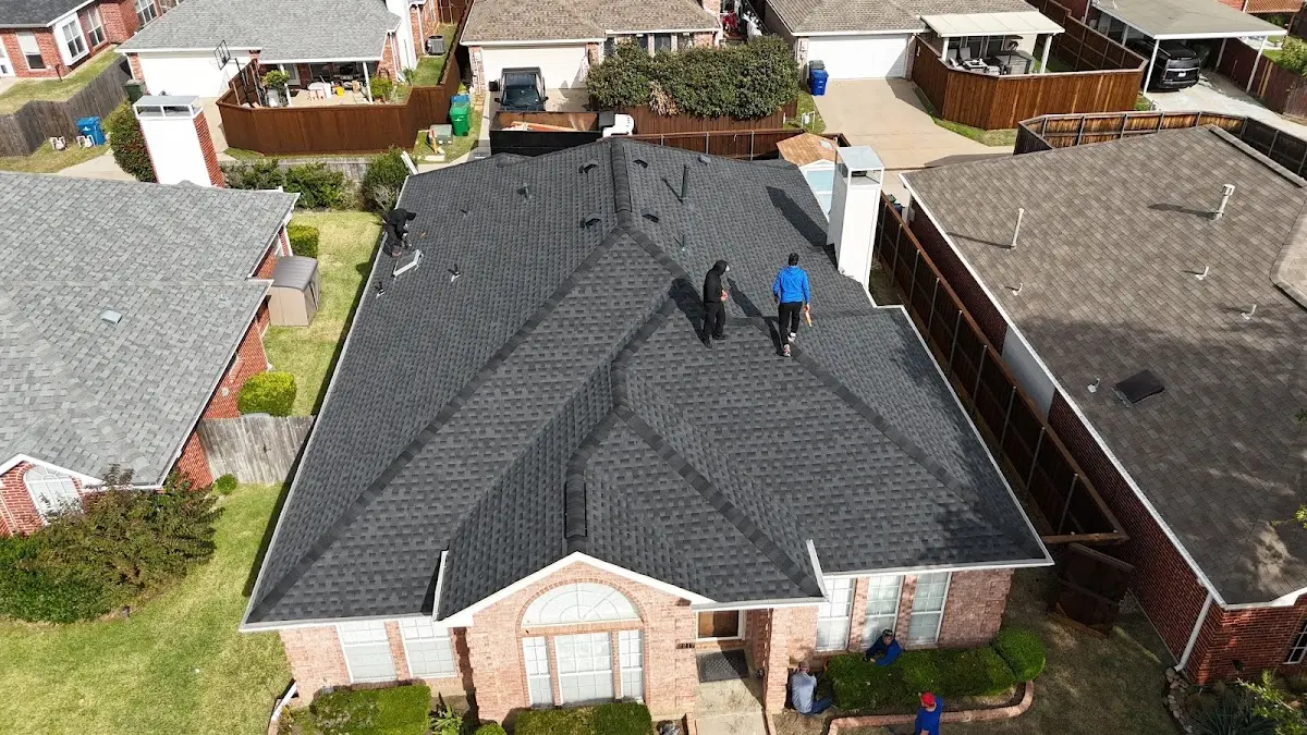 Slate & Tile Roof Repair work in progress on a Ellwood City property